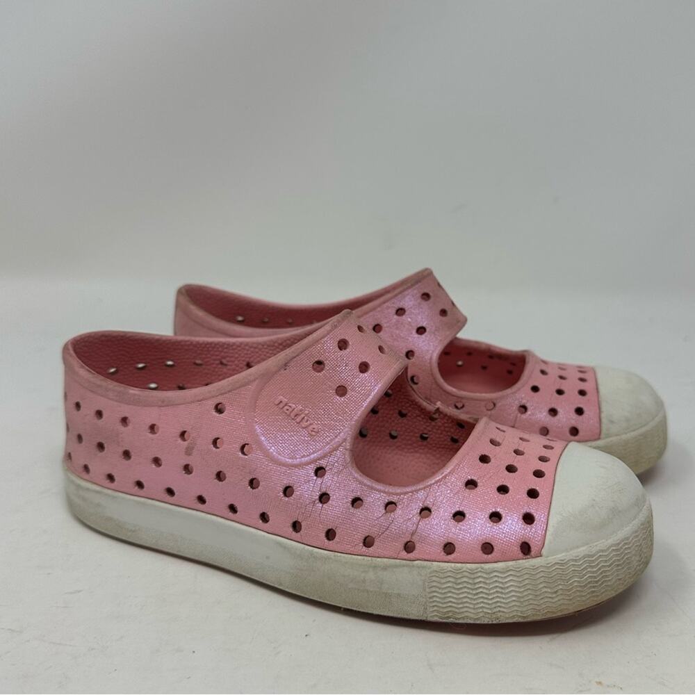 NATIVE Juniper Bling Pink Slip on Shoes Size C12 Mary Jane Jefferson